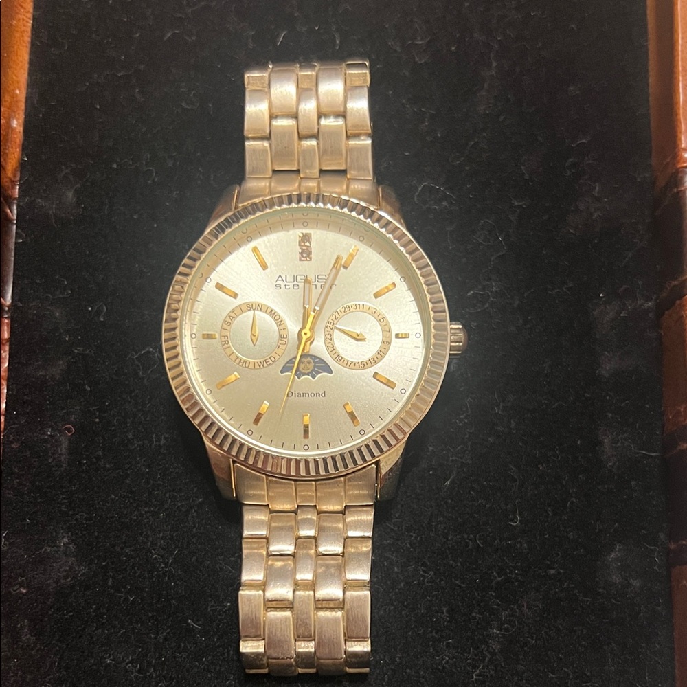 August Steiner Gold-Tone Men's Watch